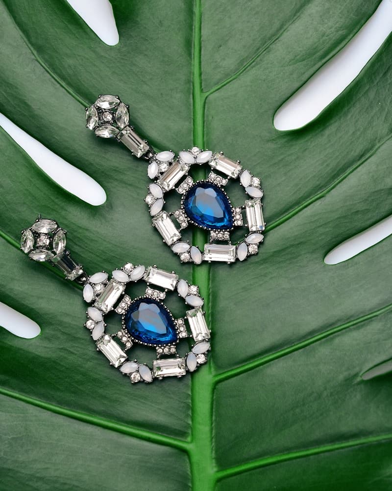 Close-up earrings detail